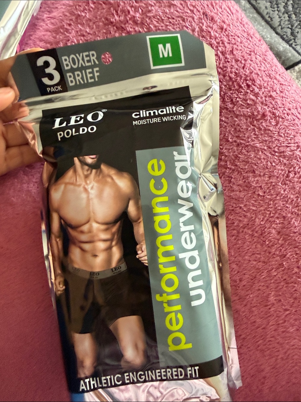 LEO Poldo Men's Performance Boxer Briefs - Black (3 Pack)